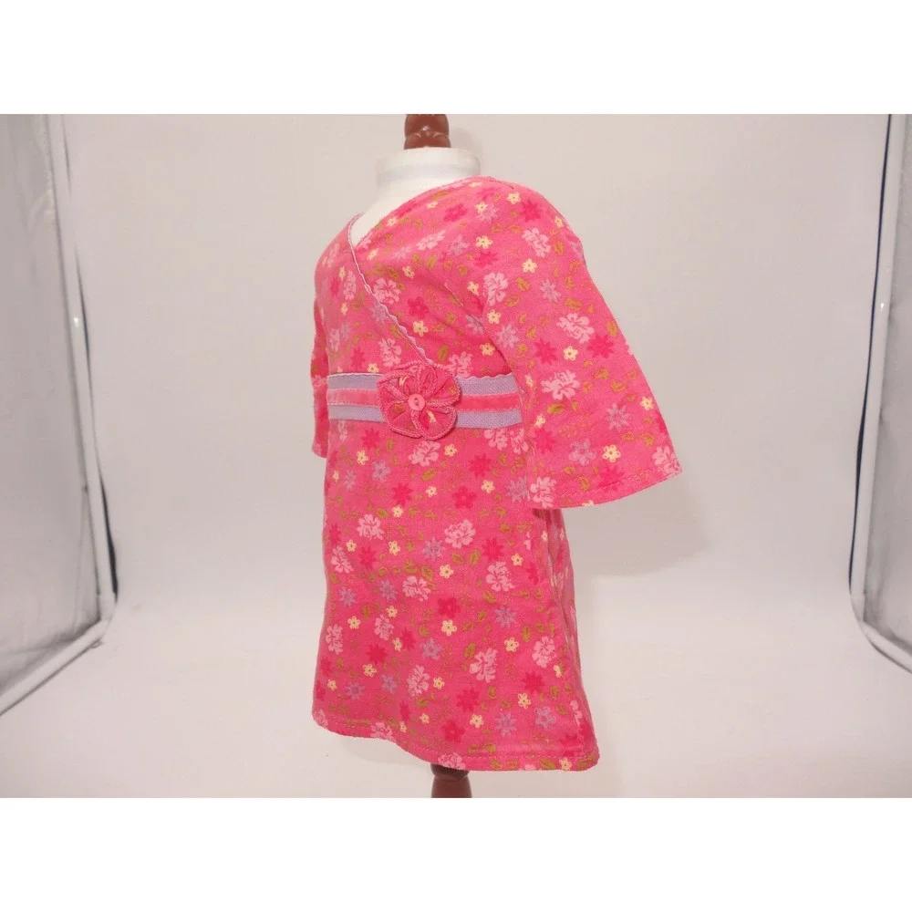 American Girl Doll Chrissa Maxwell Meet Dress Pink Floral Long Sleeve Outfit